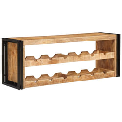Étagère À Vin 100 X 45 X 33 Cm Bois De Mangue Brut Solide Vidaxl