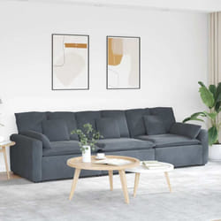 Vidaxl - Canapé modulaire avec coussins gris foncé