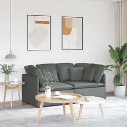 Vidaxl - Canapé modulaire avec coussins en tissu gris foncé