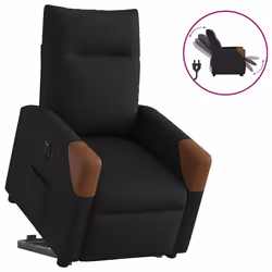 VidaXL 3324024, Tissu, Noir, Marron, mousse, 110 kg, 690 mm, 860 mm
