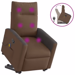 VidaXL 3324062, Tissu, Noir, Marron, mousse, 110 kg, 690 mm, 860 mm