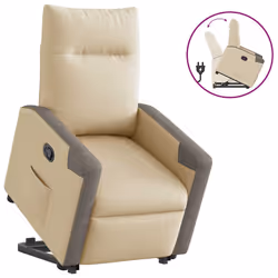 VidaXL 3324093, Tissu, Gris, Crème, mousse, 110 kg, 690 mm, 860 mm