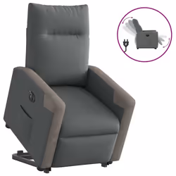 VidaXL 3324101, Tissu, Gris, mousse, 110 kg, 690 mm, 860 mm