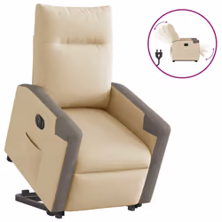 VidaXL 3324103, Tissu, Gris, Crème, mousse, 110 kg, 690 mm, 860 mm