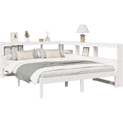 Vidaxl - Lit bibliothèque sans matelas blanc 140x190 cm bois pin massif
