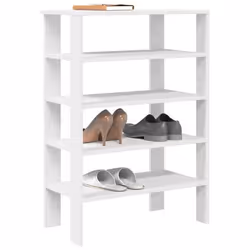 vidaXL Étagère à chaussures blanc 61x32x875 cm bois dingénierie rangement de chaussures armoire de rangement de 859851