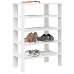 vidaXL Étagère à chaussures blanc 61x32x875 cm bois dingénierie rangement de chaussures armoire de rangement de 859851