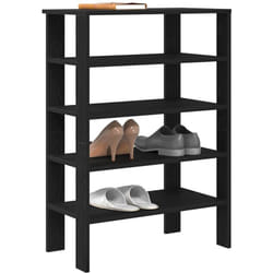 Vidaxl - tagère à chaussures noir 61x32x87,5 cm bois d'ingénierie