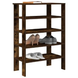 vidaXL Étagère à chaussures 61 cm - Chêne fumé