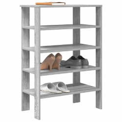 vidaXL Étagère à chaussures sonoma gris 61x32x87,5 cm bois ingénierie