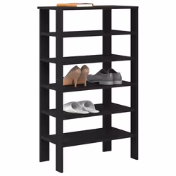 vidaXL Étagère à chaussures noir 61x32x105 cm bois d'ingénierie