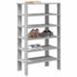 vidaXL Étagère à chaussures sonoma gris 61x32x105 cm bois ingénierie rangement de chaussures armoire de rangement de 859865