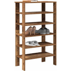 Vidaxl - tagère à chaussures vieux bois 61x32x105 cm bois d'ingénierie
