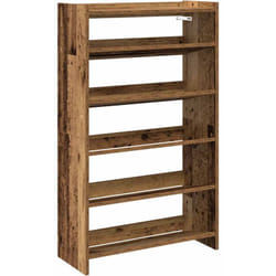 Vidaxl - tagère à chaussures vieux bois 60x25x100 cm bois d'ingénierie