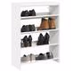 vidaXL Étagère à chaussures blanc 60x25x81 cm bois dingénierie 859878