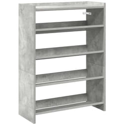 Vidaxl - tagère à chaussures gris béton 60x25x81 cm bois d'ingénierie