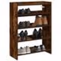 vidaXL Étagère à chaussures chêne fumé 60x25x81 cm bois d'ingénierie