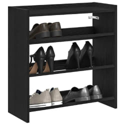 vidaXL Étagère à chaussures - Noir