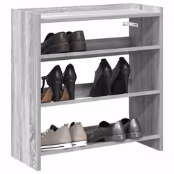 vidaXL Étagère à chaussures sonoma gris 60x25x62 cm bois dingénierie rangement de chaussures armoire de rangement de 859892
