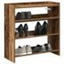 vidaXL Étagère à chaussures vieux bois 60x25x62 cm bois d'ingénierie