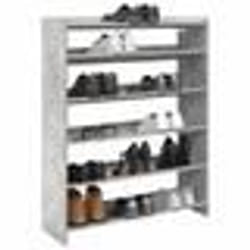 vidaXL Étagère à chaussures gris béton 80x25x100 cm bois dingénierie rangement de chaussures armoire de rangement de 859899