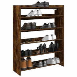 vidaXL Étagère à chaussures chêne fumé 80x25x100 cm