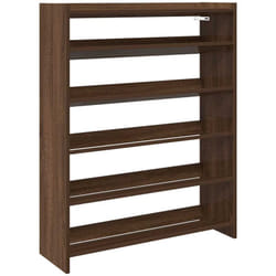 Vidaxl - tagère à chaussures chêne marron 80x25x100 cm bois ingénierie