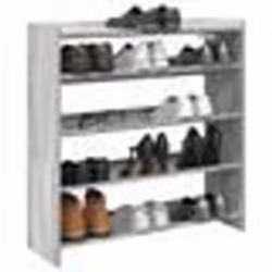 vidaXL Étagère à chaussures sonoma gris 80x25x81 cm bois dingénierie rangement de chaussures armoire de rangement de 859910