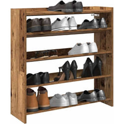 vidaXL Étagère à chaussures vieux bois 80x25x81 cm bois d'ingénierie