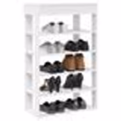 vidaXL Étagère à chaussures blanc 60x30x98 cm bois dingénierie rangement de chaussures armoire de rangement de 859923