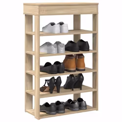 vidaXL Étagère à chaussures chêne sonoma 60x30x98 cm bois dingénierie rangement de chaussures armoire de rangement de 859925