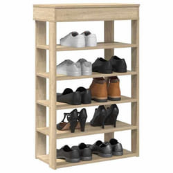 vidaXL Étagère à chaussures chêne sonoma 60x30x98 cm bois dingénierie rangement de chaussures armoire de rangement de 859925