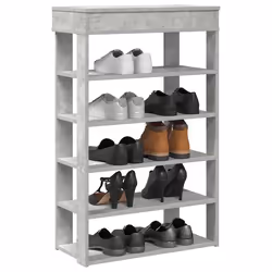 vidaXL Étagère à chaussures gris béton 60x30x98 cm bois d'ingénierie