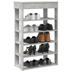 vidaXL Étagère à chaussures gris béton 60x30x98 cm bois d'ingénierie