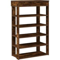 Tagère à chaussures chêne fumé 60x30x98 cm bois d'ingénierie Vidaxl