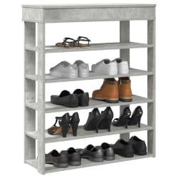 vidaXL Étagère à chaussures - Gris béton