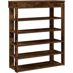 Étagère à chaussures chêne fumé 80x30x98 cm bois d'ingénierie vidaXL