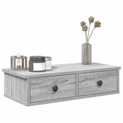 Vidaxl - Tagère Murale Avec Tiroirs Sonoma Gris Bois D'Ingénierie