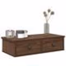 vidaXL Étagère murale avec tiroirs chêne marron bois dingénierie étagère murale avec armoire meuble de rangement mural 859947