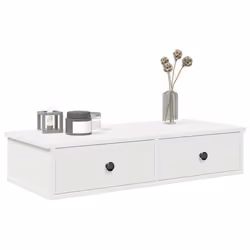 vidaXL Étagère murale avec tiroirs blanc 80x31x17 cm bois dingénierie 859950