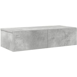 Vidaxl - tagère murale avec tiroirs gris béton bois d'ingénierie