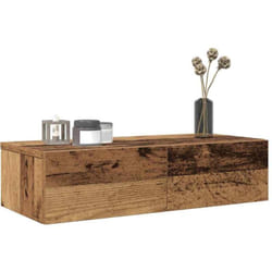 Vidaxl - tagère murale avec tiroirs vieux bois bois d'ingénierie