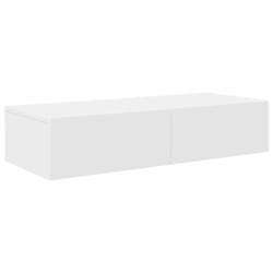 Tagère murale avec tiroirs blanc 80x33x17 cm bois d'ingénierie Vidaxl