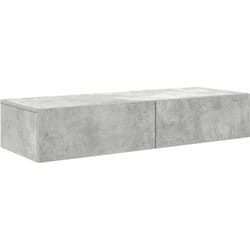 Vidaxl - tagère murale avec tiroirs gris béton bois d'ingénierie