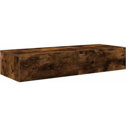 Vidaxl - tagère murale avec tiroirs chêne fumé bois d'ingénierie