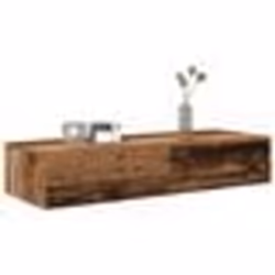 vidaXL Étagère murale avec tiroirs vieux bois bois dingénierie étagère murale avec armoire meuble de rangement mural 859993
