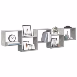 VidaXL 859998 étagères Bois Gris - Vue supplémentaire 2