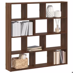vidaXL Étagère cube murale 12 compartiments chêne marron 860010