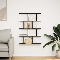 VidaXL 860014 étagères Bois Noir - Vue supplémentaire 3