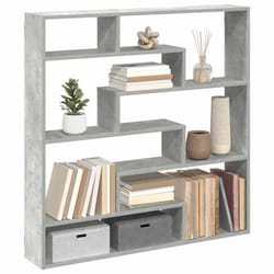 vidaXL Étagère cube murale 7 compartiments gris béton bois ingénierie 860025